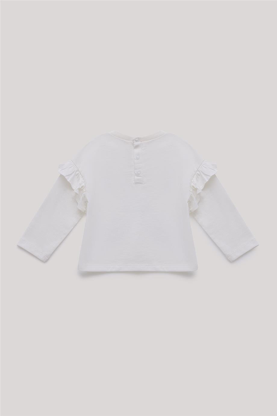 GB Baby Kız Bebek Ekru T-Shirt