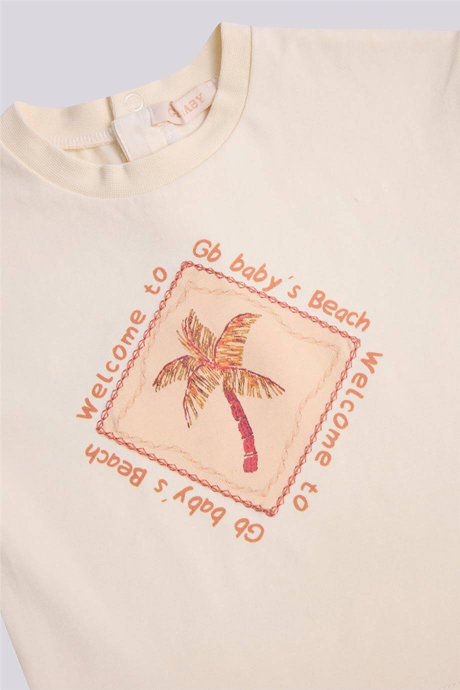 GB Baby Baby Girl Ecru Tshirt GB Baby Baby Girl Ecru Tshirt 