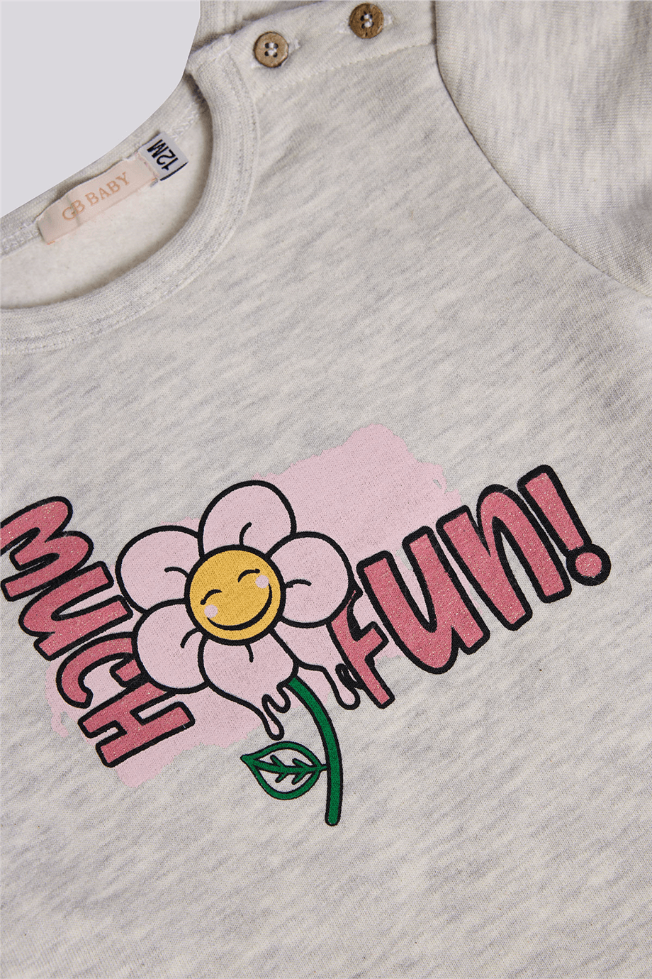 GB Baby Kız Bebek Gri SweatshirtGB Baby Kız Bebek Gri Sweatshirt