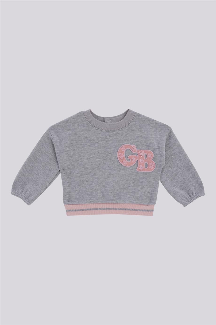GB Baby Kız Bebek Gri SweatshirtGB Baby Kız Bebek Gri Sweatshirt