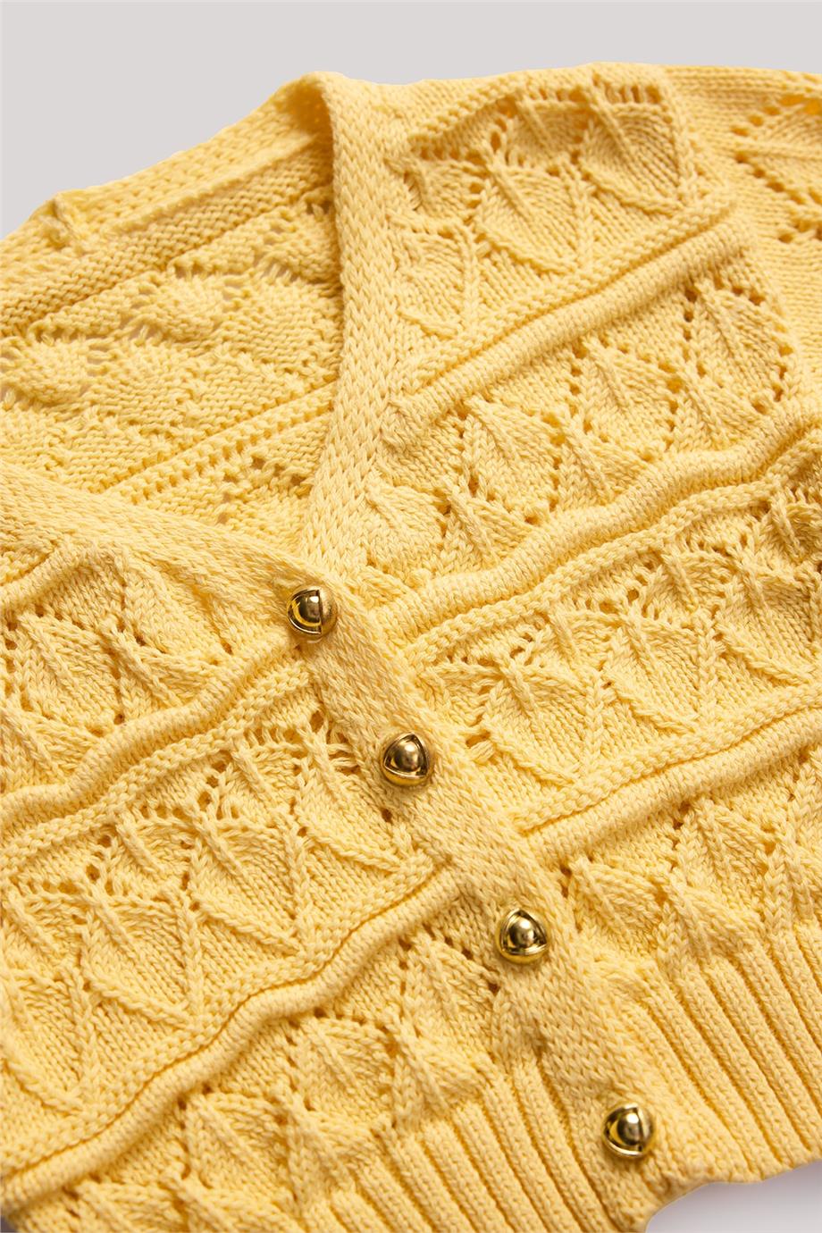 GB Baby Kız Bebek Sarı Hırka