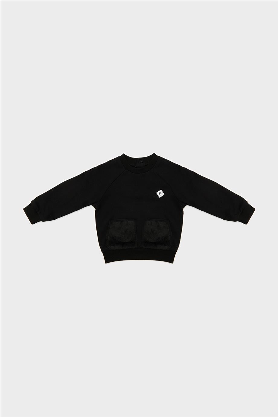 GB Baby Kız Bebek Siyah Sweatshirt