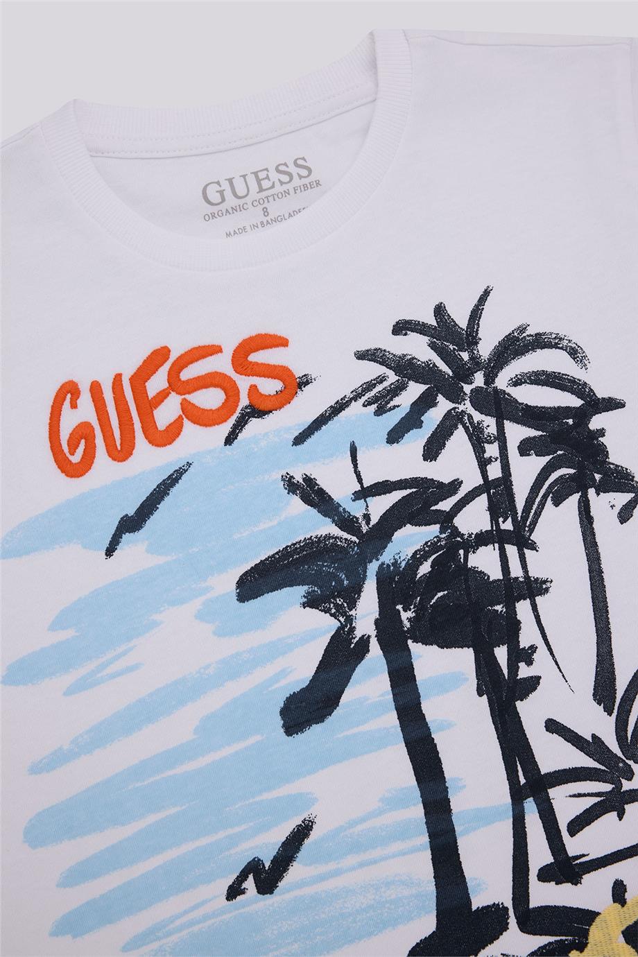 Guess Erkek Çocuk Beyaz TshirtGuess Erkek Çocuk Beyaz Tshirt