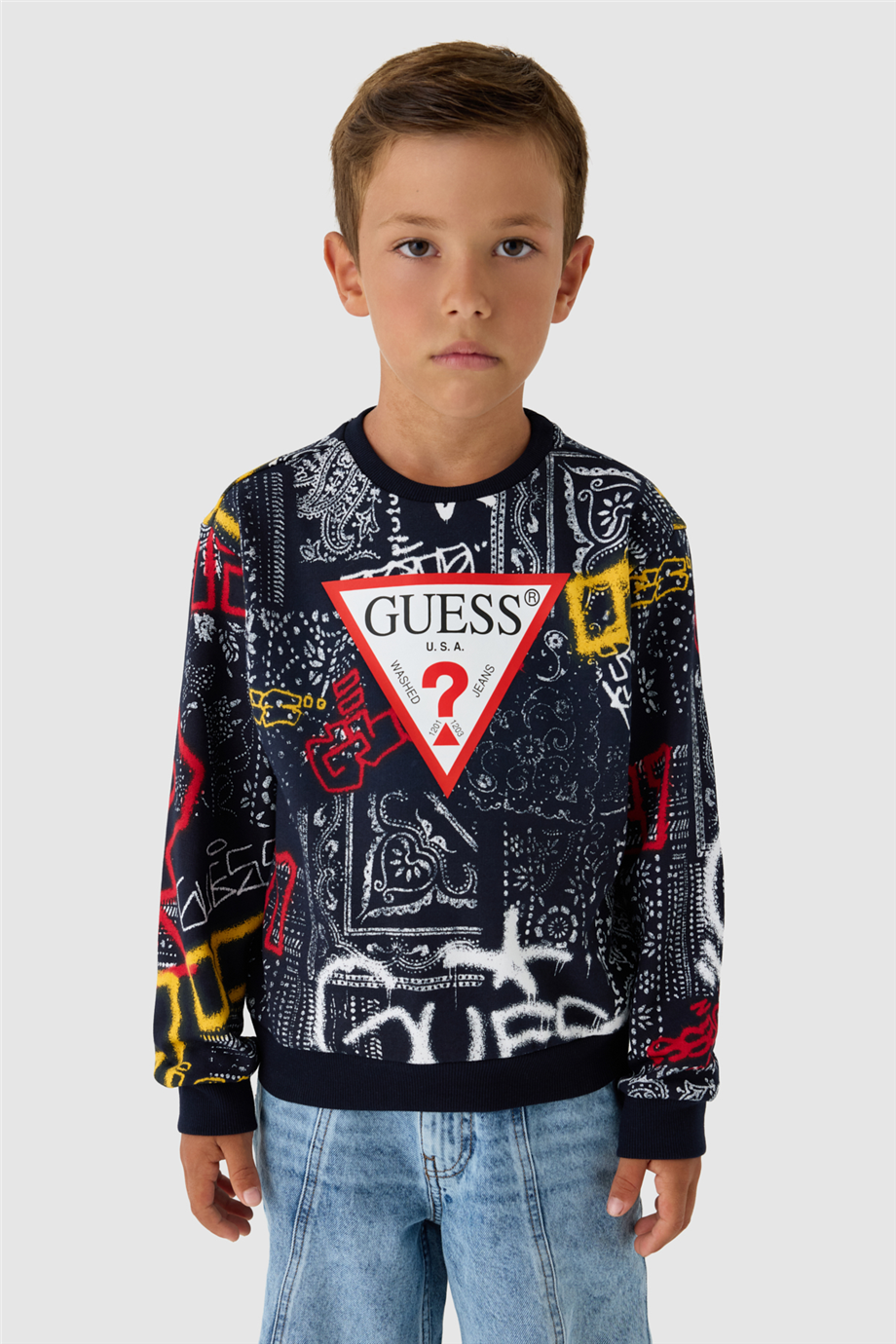Guess Erkek Çocuk Desenli SweatshirtGuess Erkek Çocuk Desenli Sweatshirt