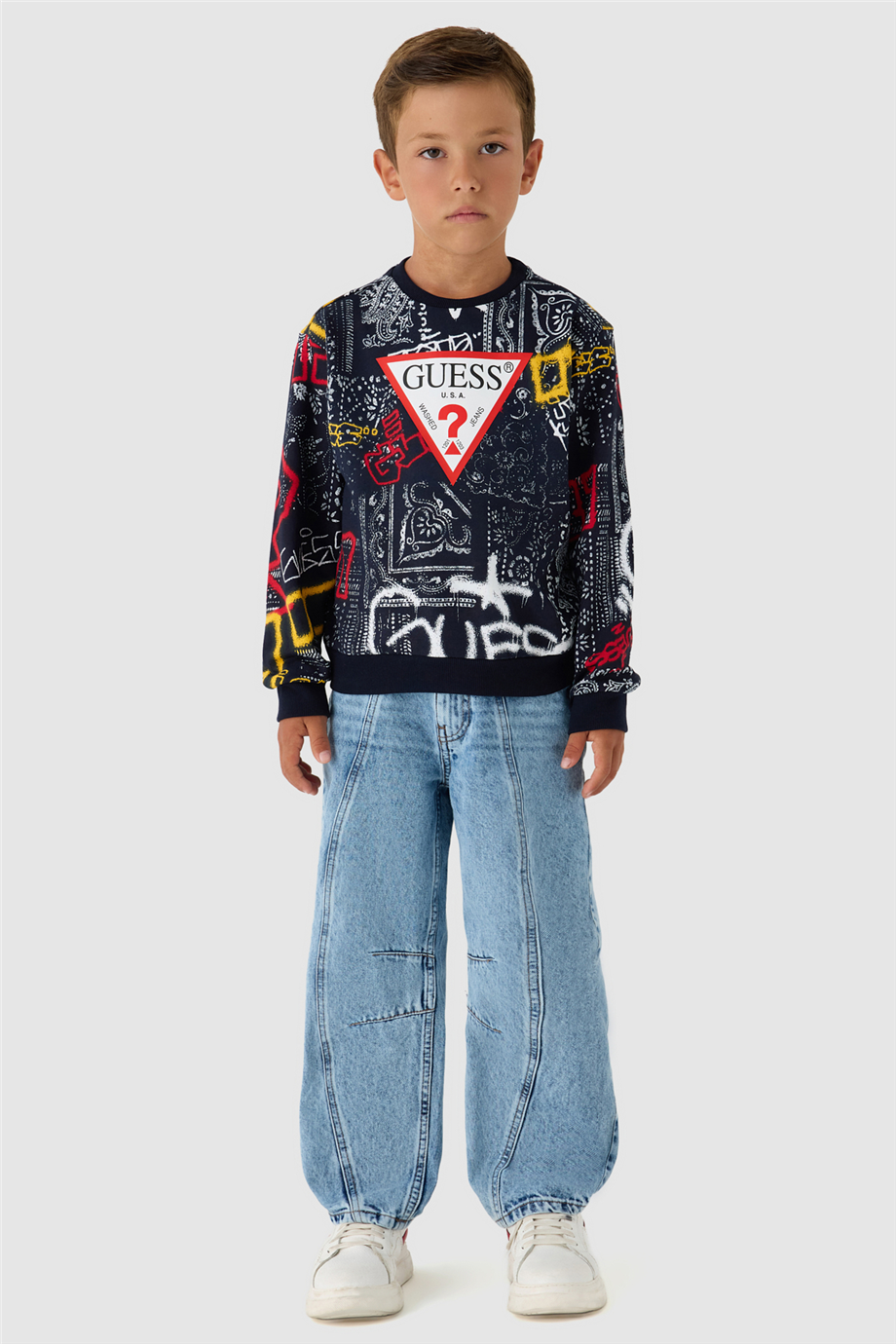 Guess Erkek Çocuk Desenli SweatshirtGuess Erkek Çocuk Desenli Sweatshirt