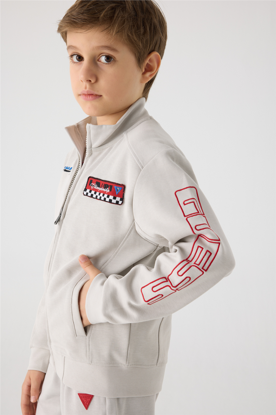 Guess Boy Grey Tracksuit TopGuess Boy Grey Tracksuit Top