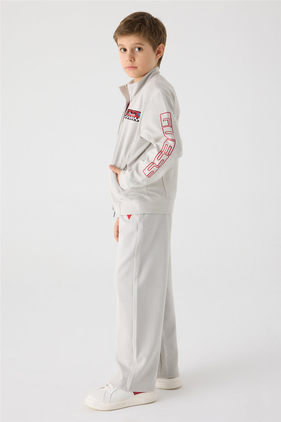 Guess Boy Grey Tracksuit TopGuess Boy Grey Tracksuit Top