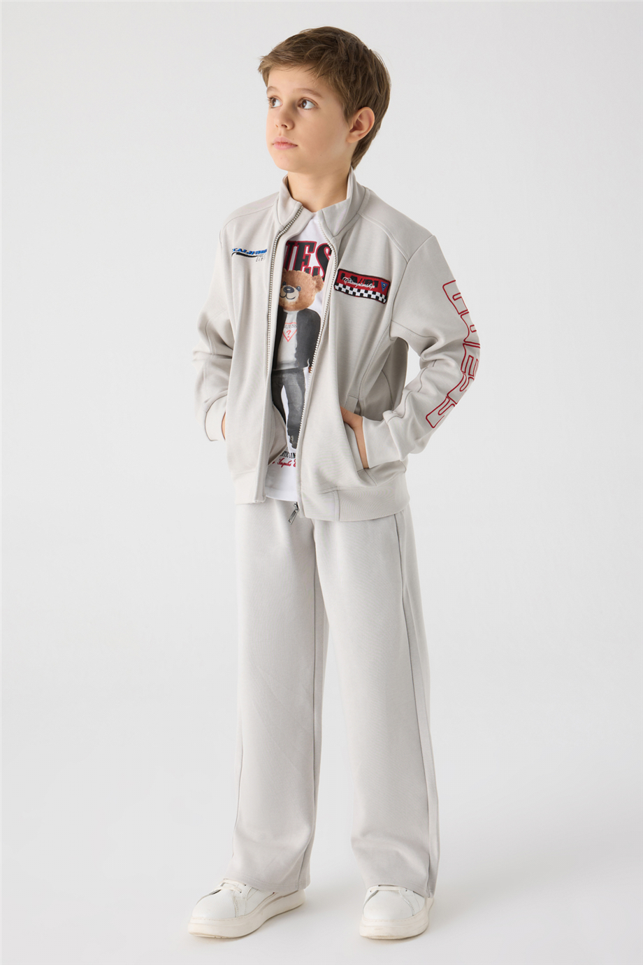Guess Boy Grey Tracksuit TopGuess Boy Grey Tracksuit Top