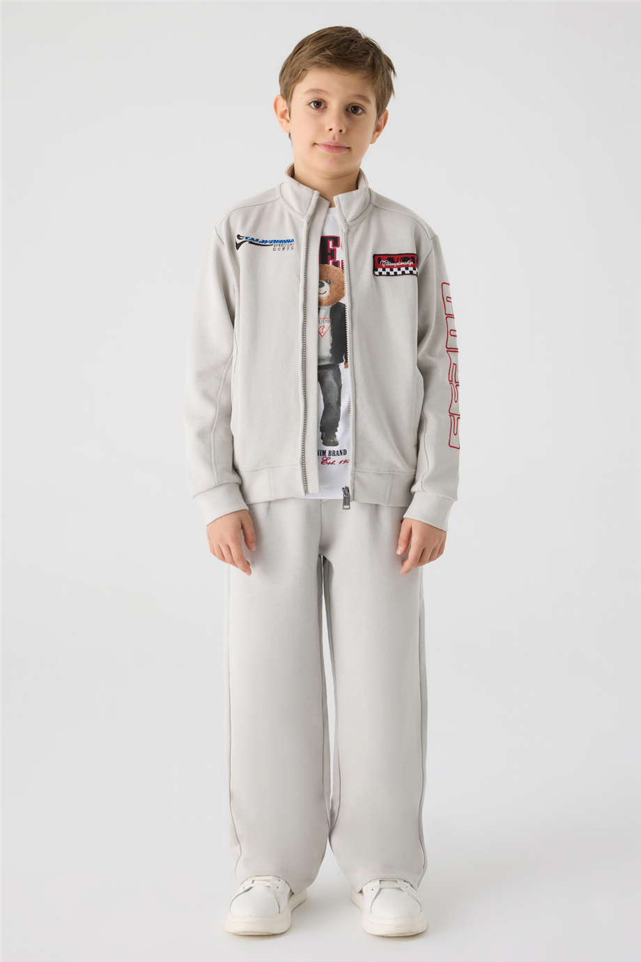 Guess Boy Grey Tracksuit TopGuess Boy Grey Tracksuit Top