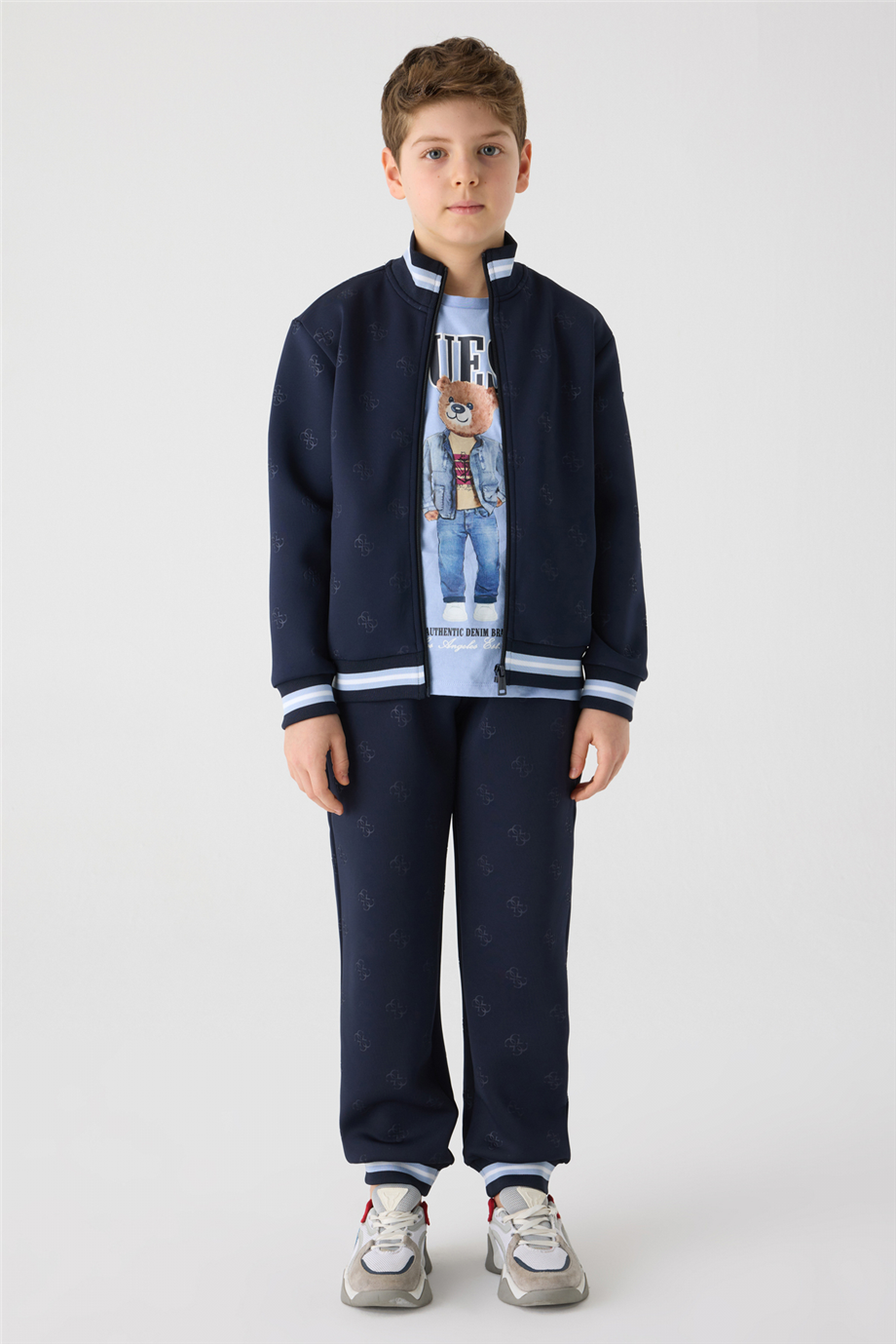 Guess Boy Navy Blue Tracksuit TopGuess Boy Navy Blue Tracksuit Top
