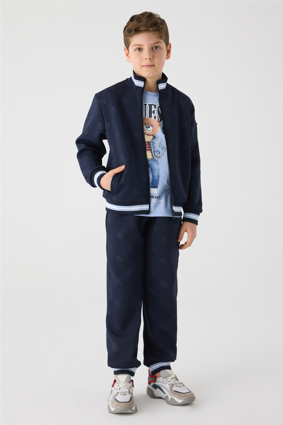 Guess Boy Navy Blue Tracksuit TopGuess Boy Navy Blue Tracksuit Top