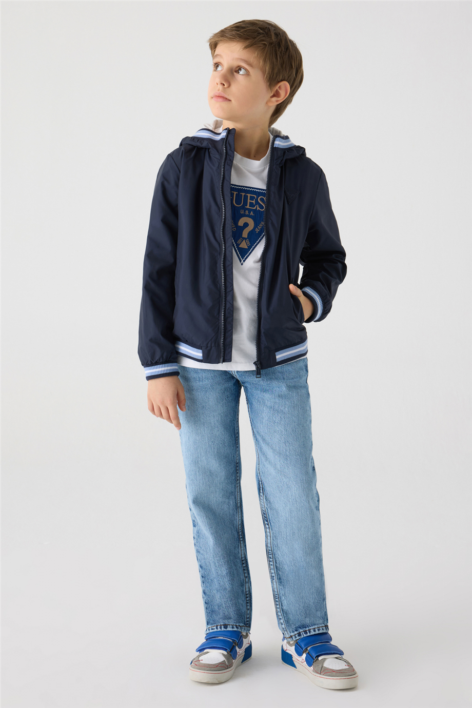Guess Boy Navy Blue WindbreakerGuess Boy Navy Blue Windbreaker