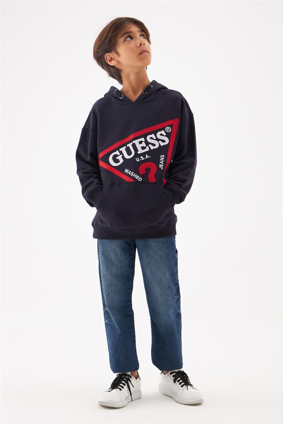 Guess Erkek Çocuk Lacivert Sweatshirt