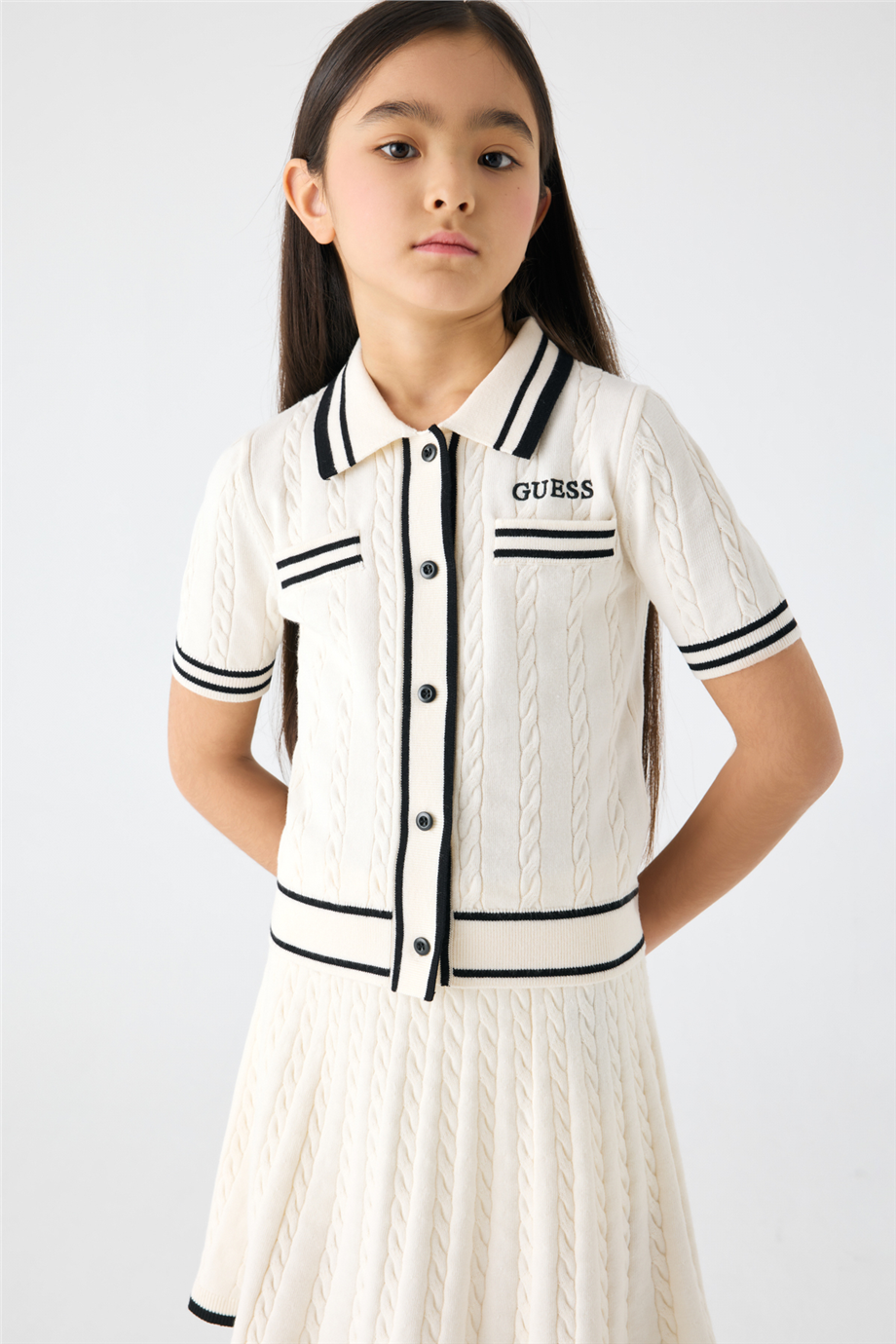 Guess Kız Çocuk Beyaz BluzGuess Kız Çocuk Beyaz Bluz