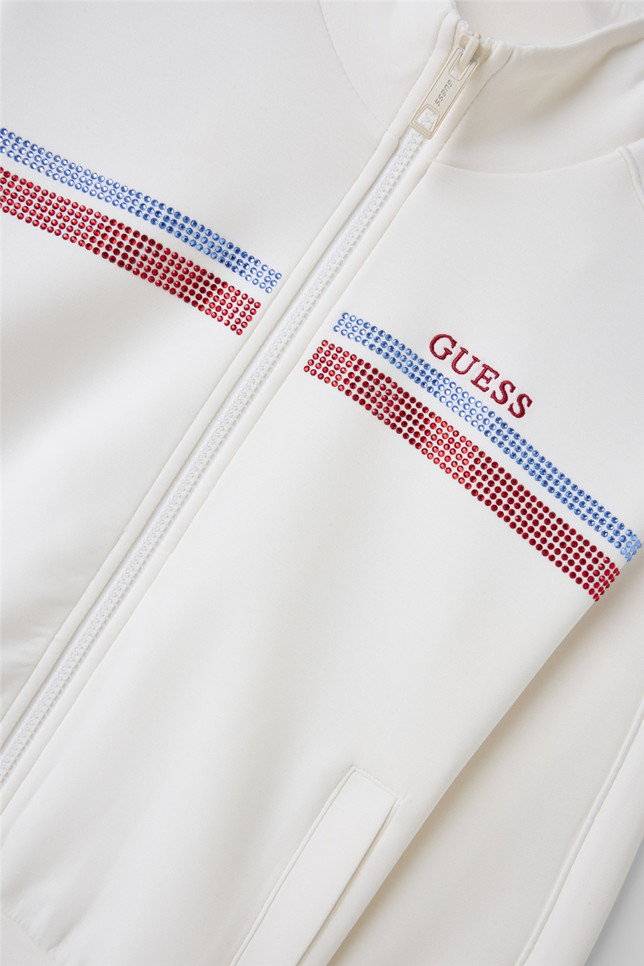 Guess Kız Çocuk Beyaz Eşofman ÜstüGuess Kız Çocuk Beyaz Eşofman Üstü