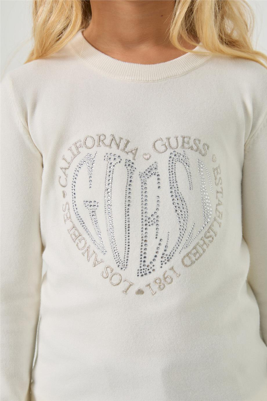 Guess Kız Çocuk Beyaz KazakGuess Kız Çocuk Beyaz Kazak