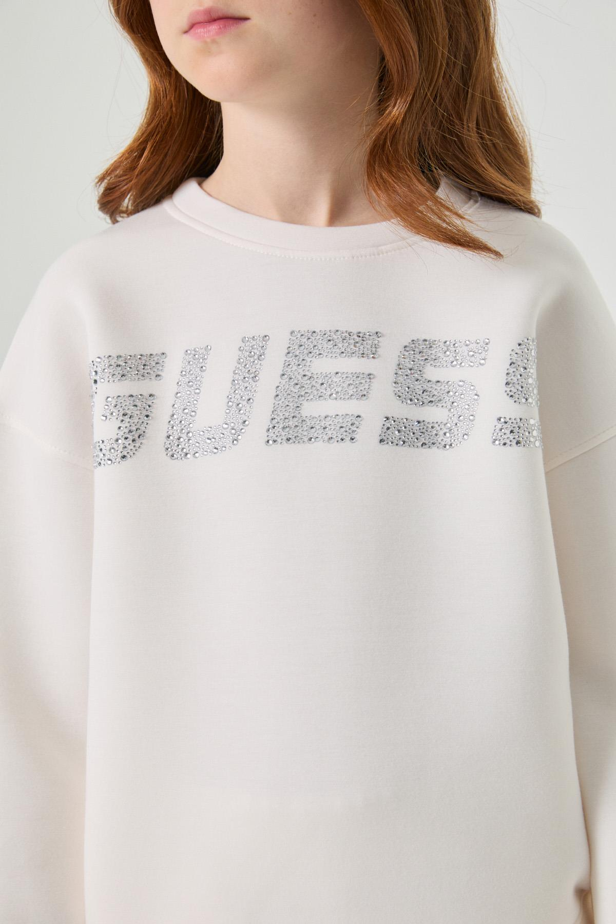 Guess Kız Çocuk Beyaz SweatshirtGuess Kız Çocuk Beyaz Sweatshirt