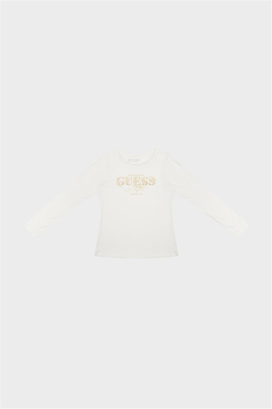 Guess Kız Çocuk Beyaz Tshirt