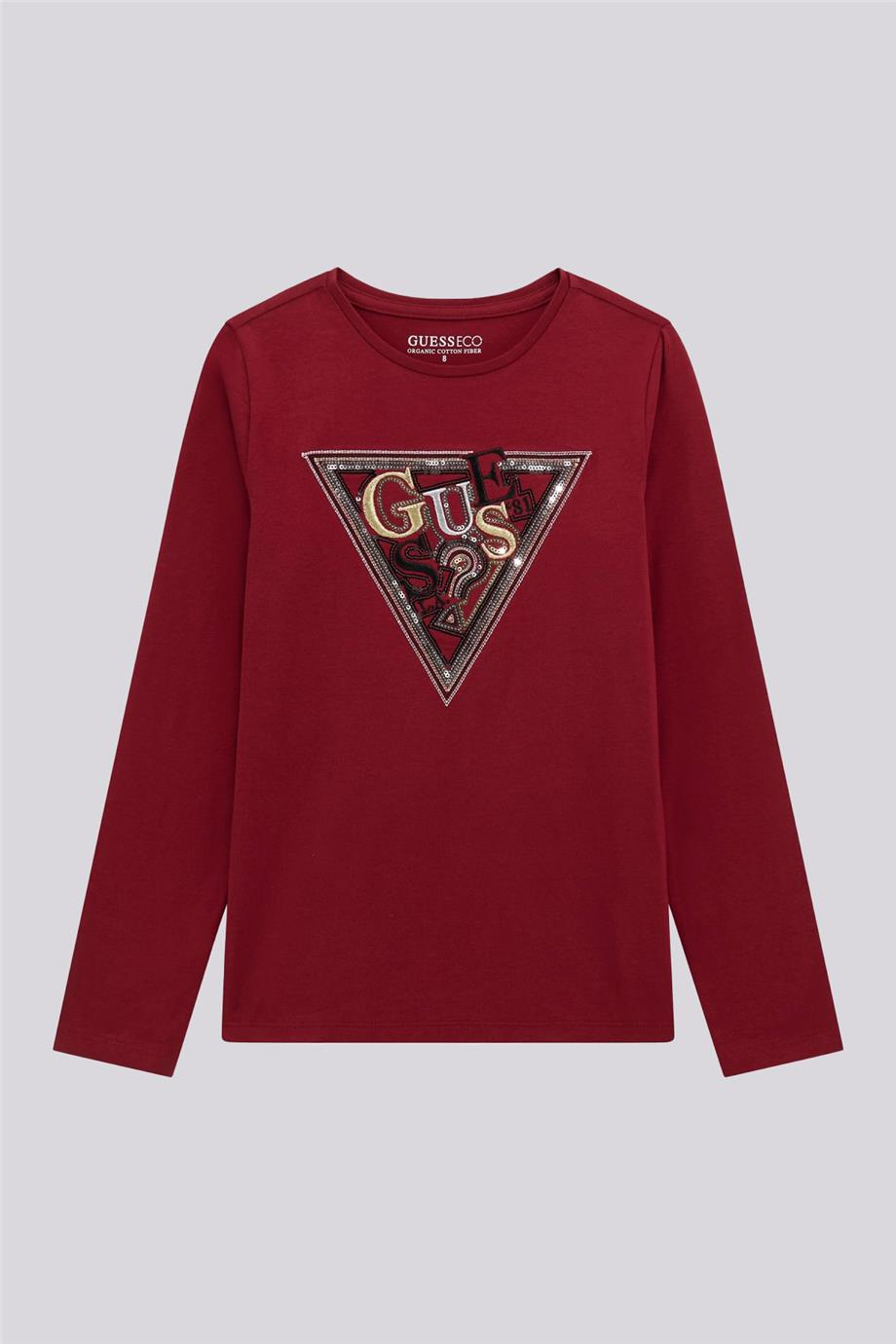 Guess Kız Çocuk Bordo TshirtGuess Kız Çocuk Bordo Tshirt
