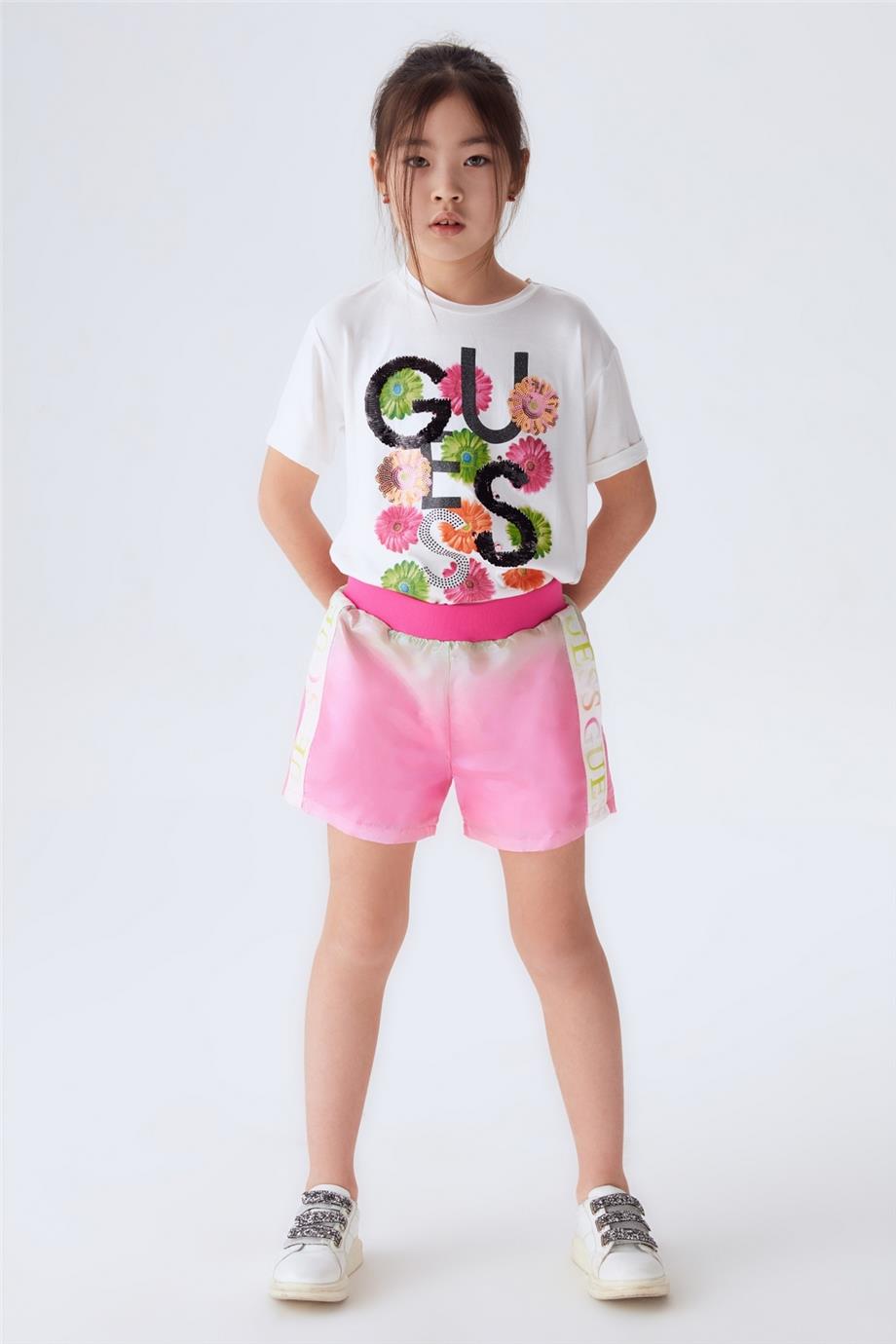 Guess Kız Çocuk Desenli Şort