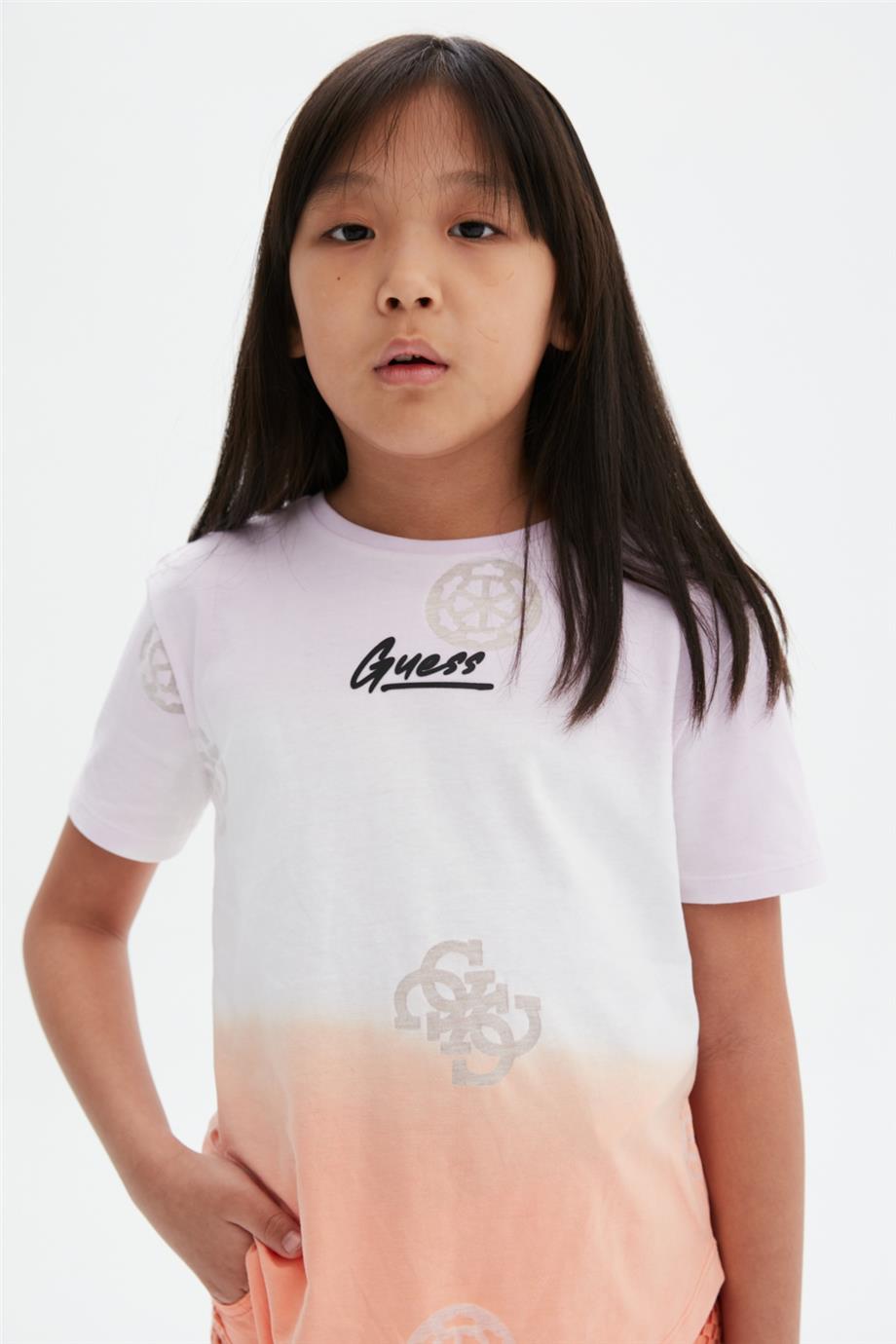 Guess Kız Çocuk Desenli T-Shirt