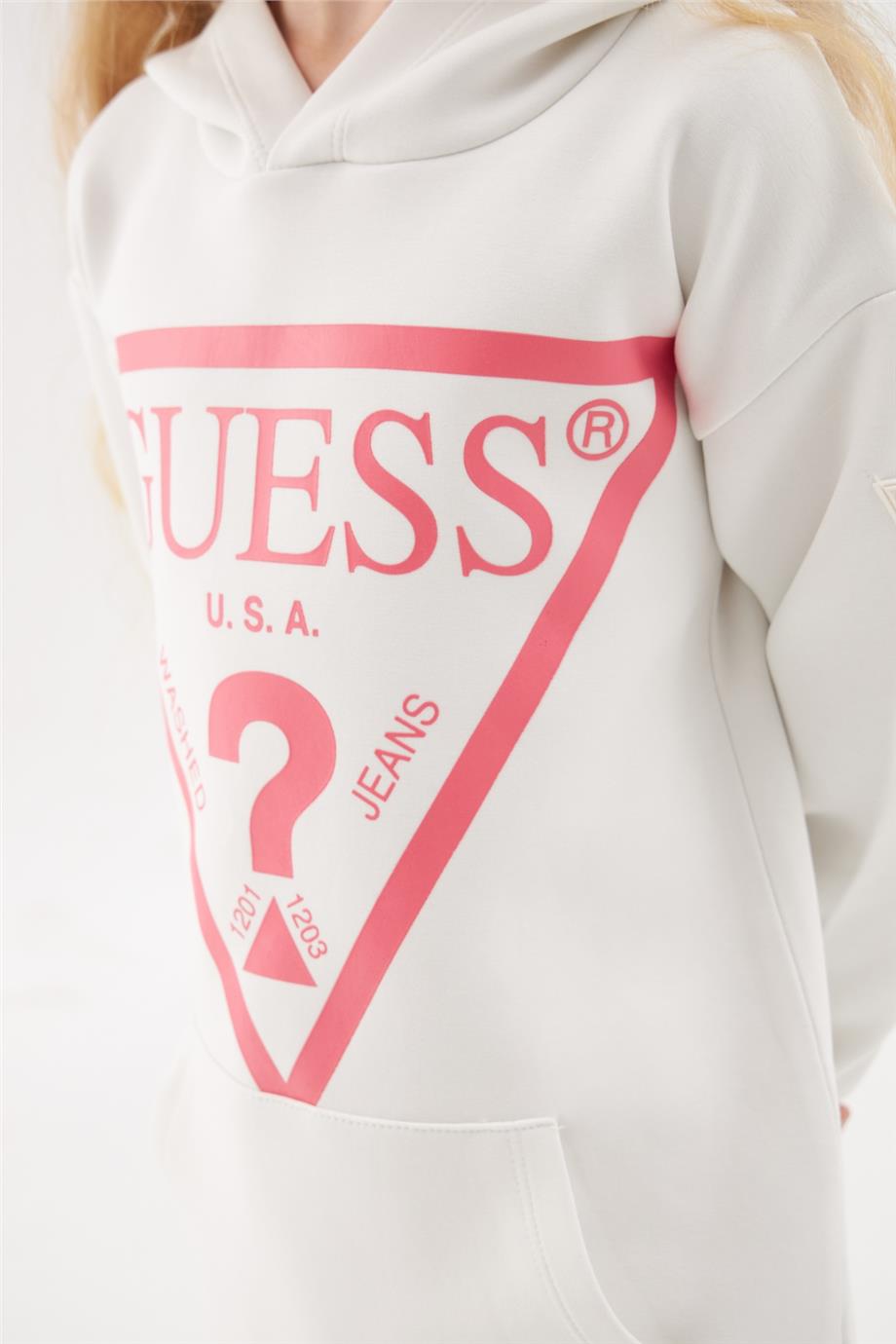 Guess Kız Çocuk Ekru Elbise