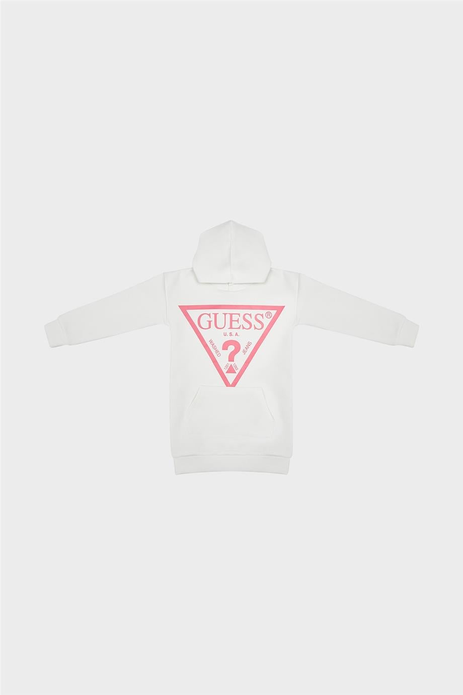 Guess Kız Çocuk Ekru Elbise