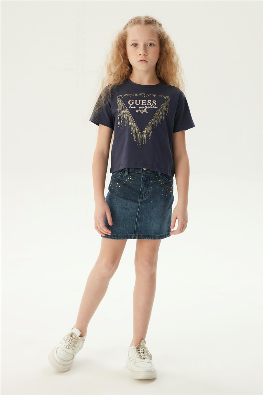 Guess Kız Çocuk Mavi Etek
