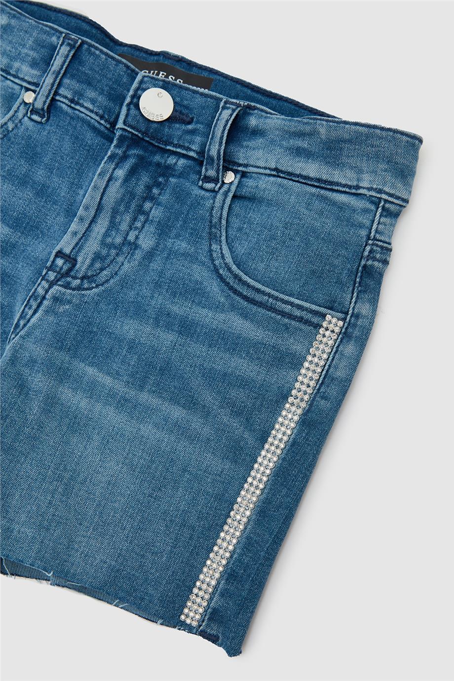 Guess Kız Çocuk Mavi Şort