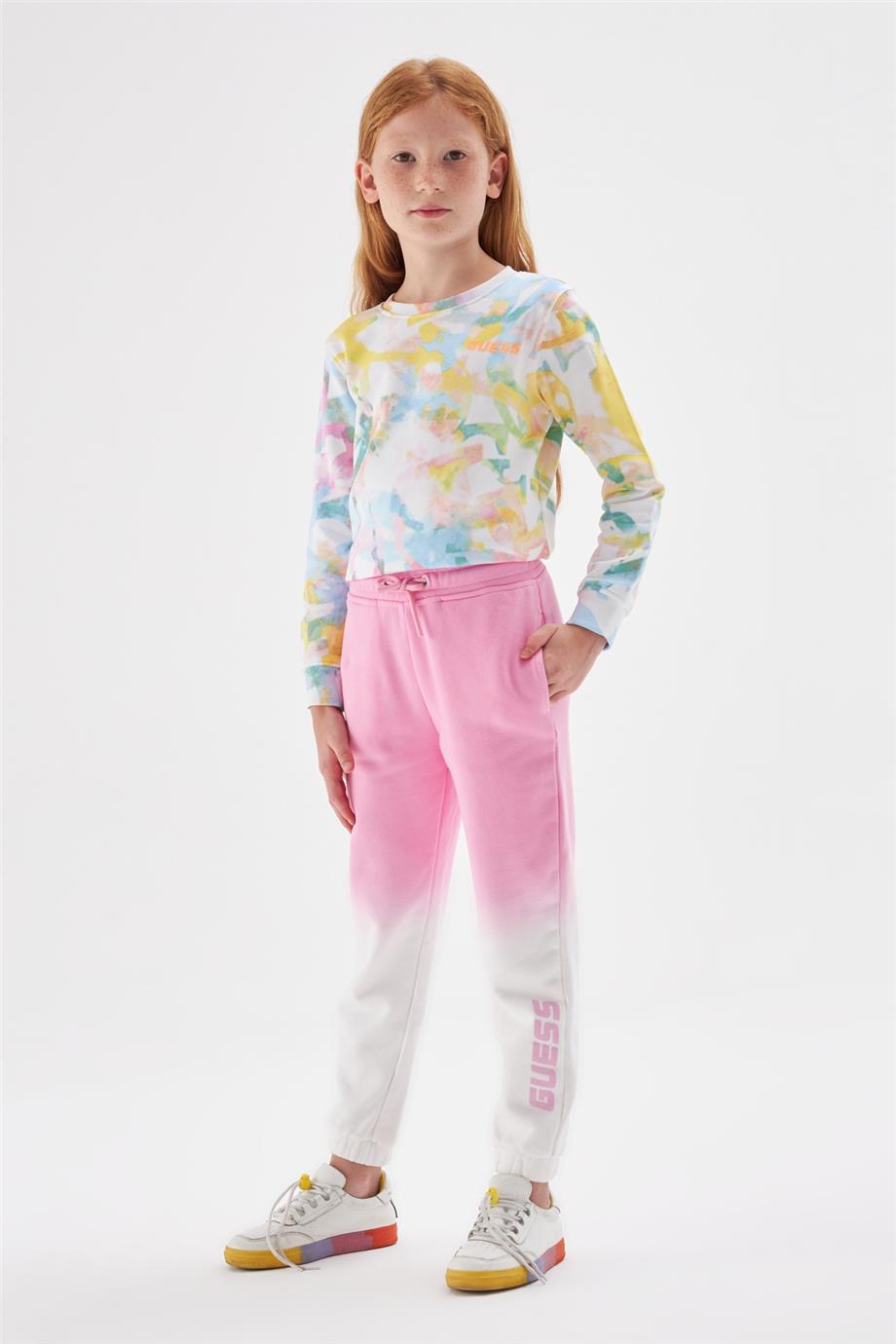 Guess Kız Çocuk Pembe Eşofman Altı