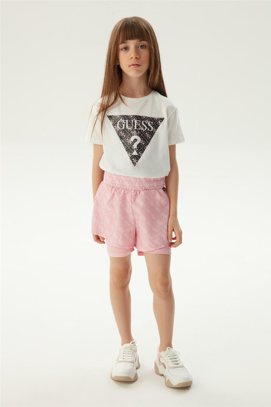 Guess Kız Çocuk Pembe Şort