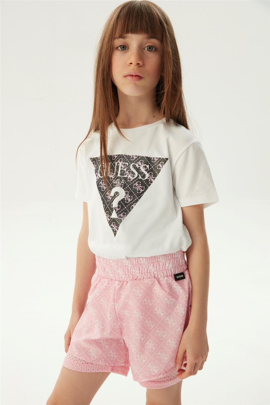 Guess Kız Çocuk Pembe Şort