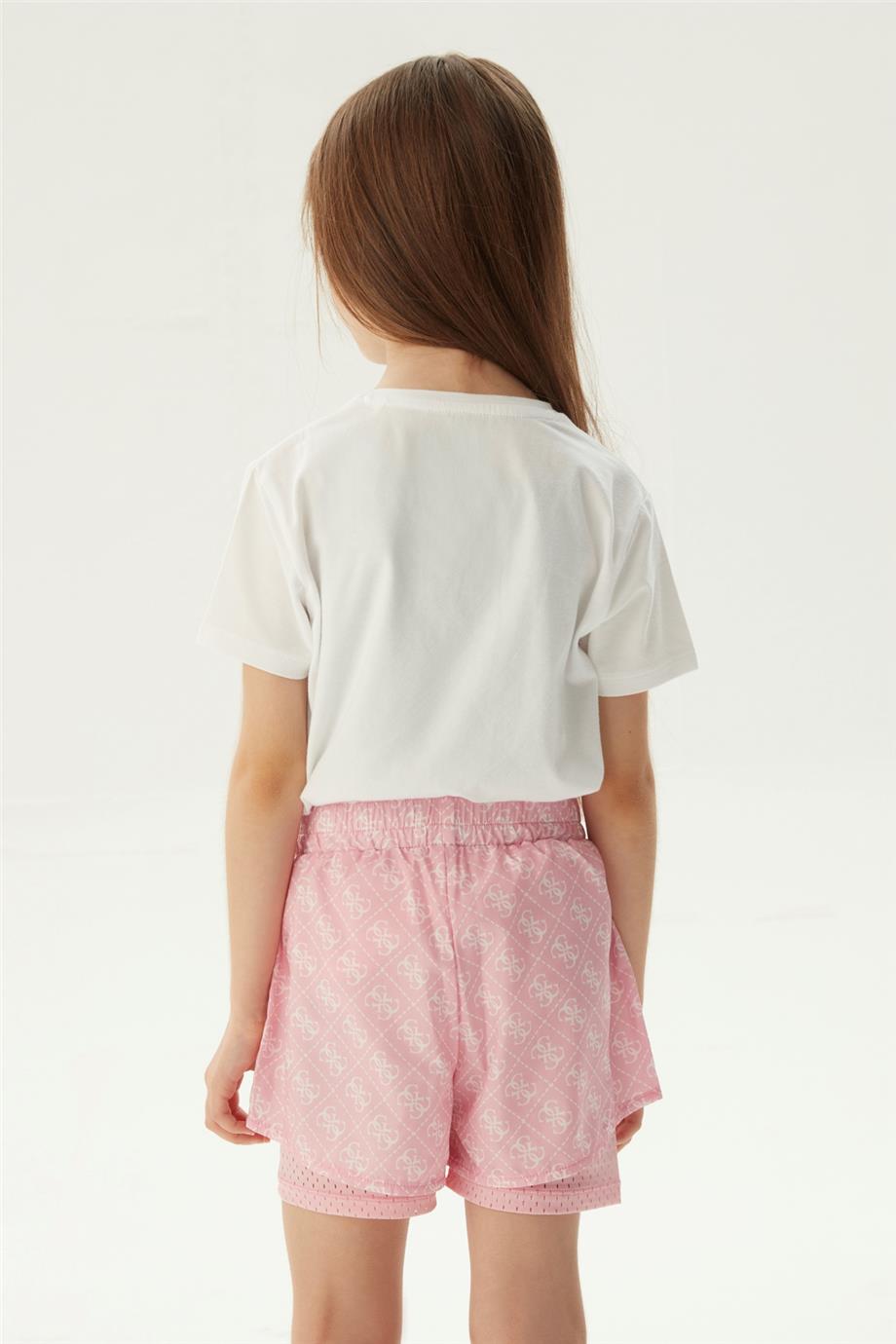 Guess Kız Çocuk Pembe Şort