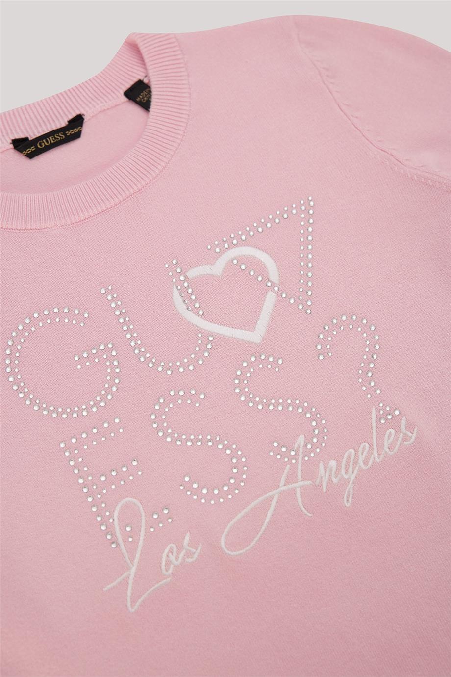 Guess Kız Çocuk Pembe Sweatshirt