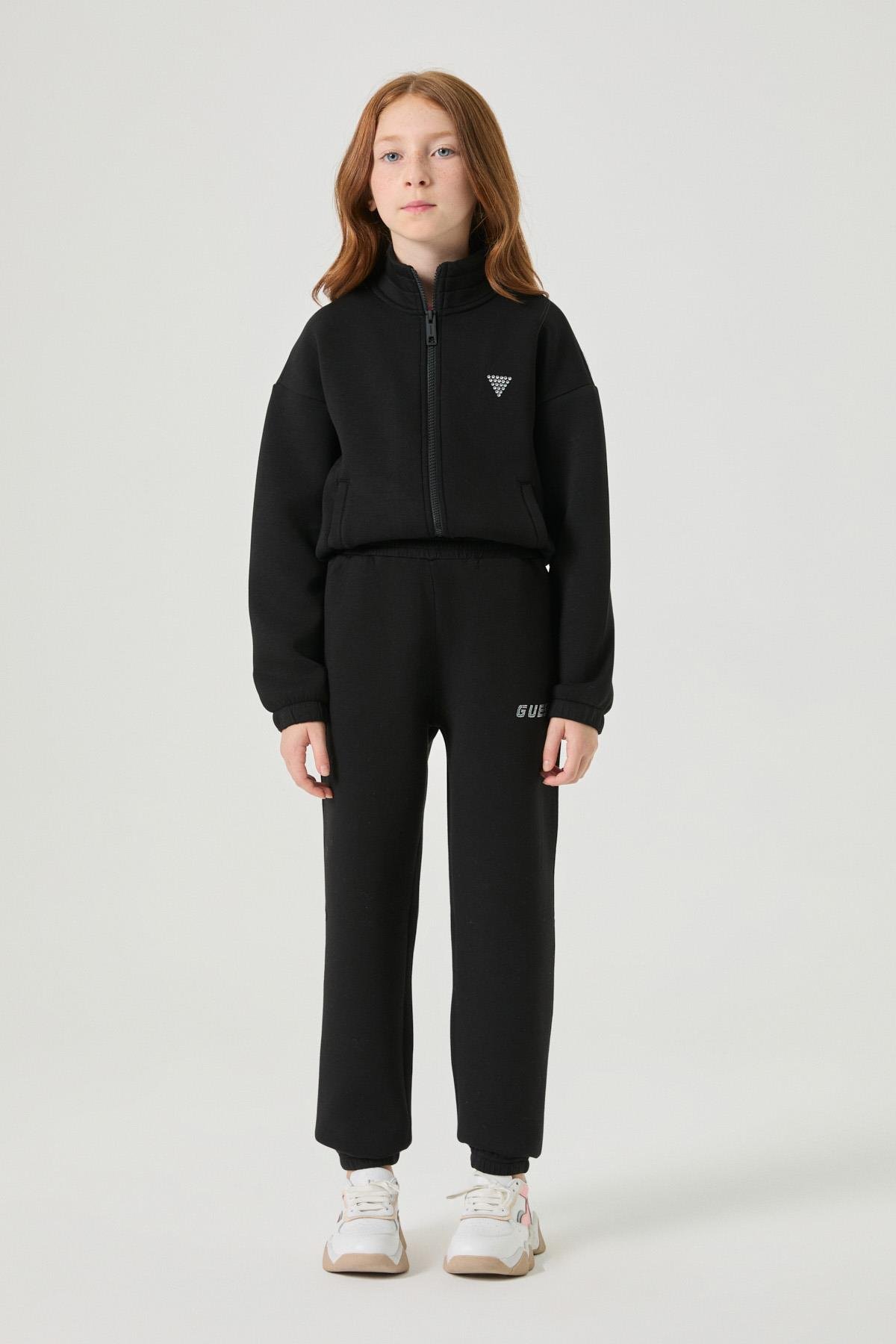 Guess Kız Çocuk Siyah Eşofman ÜstüGuess Kız Çocuk Siyah Eşofman Üstü