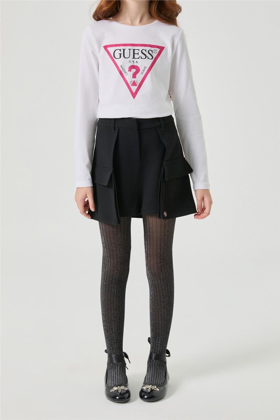 Guess Kız Çocuk Siyah ŞortGuess Kız Çocuk Siyah Şort
