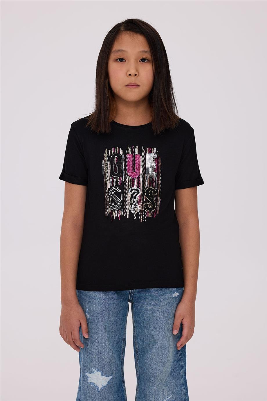 Guess Kız Çocuk Siyah TshirtGuess Kız Çocuk Siyah Tshirt