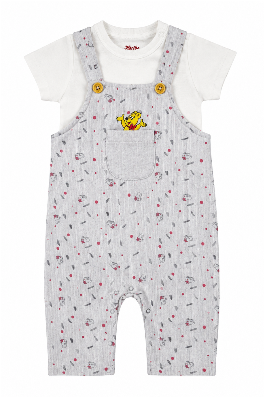 Haribo Boy Grey Bib and Brace Overall Haribo Boy Grey Bib and Brace Overall 
