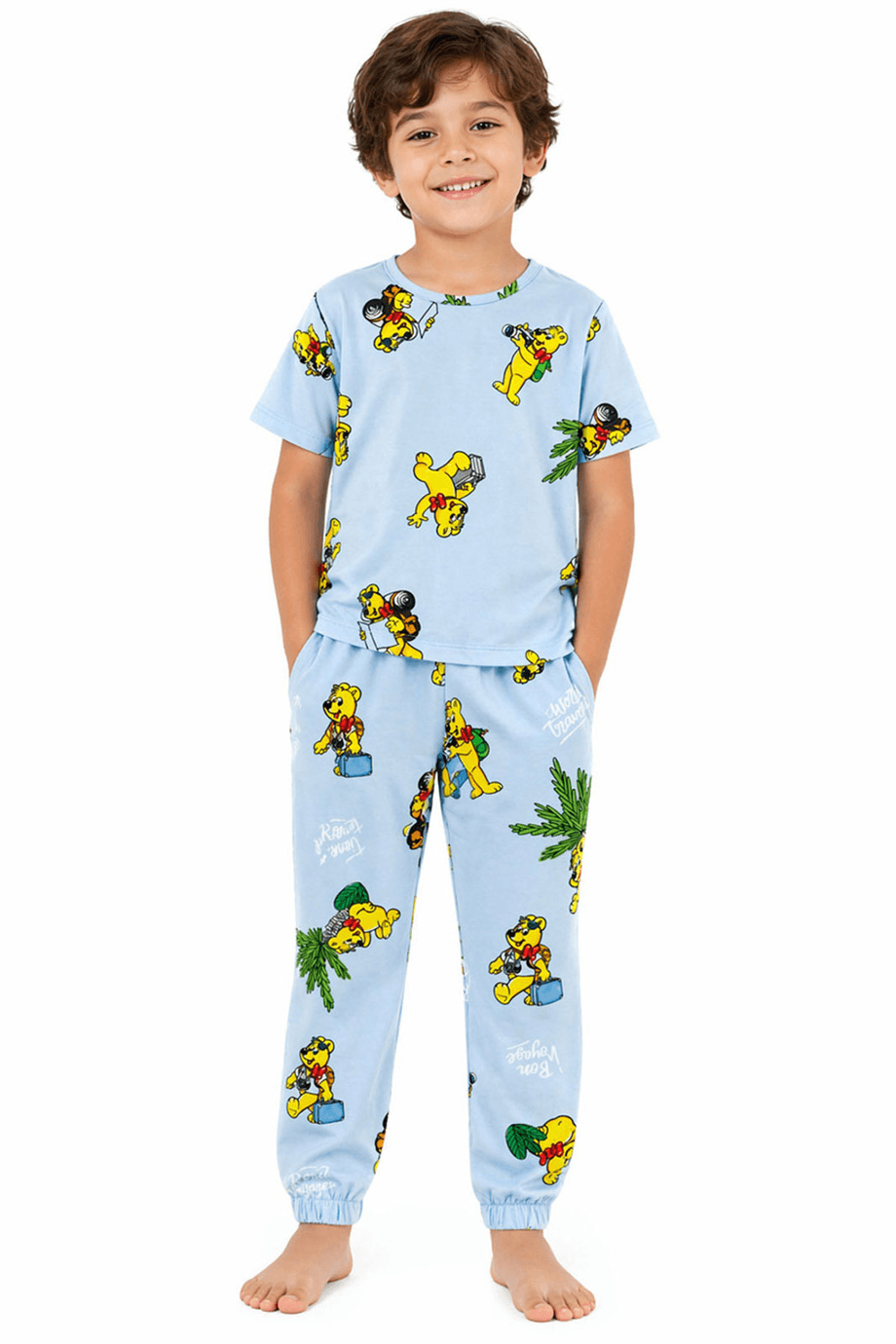 Haribo Erkek Çocuk Mavi Pijama TakımHaribo Erkek Çocuk Mavi Pijama Takım