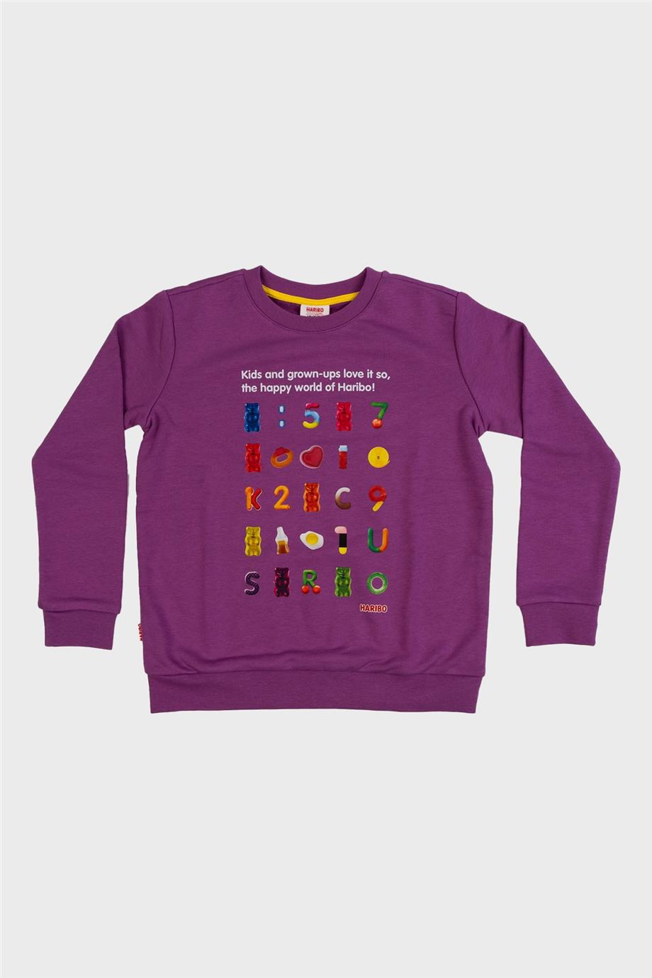 Haribo Kız Çocuk Lila Sweatshirt