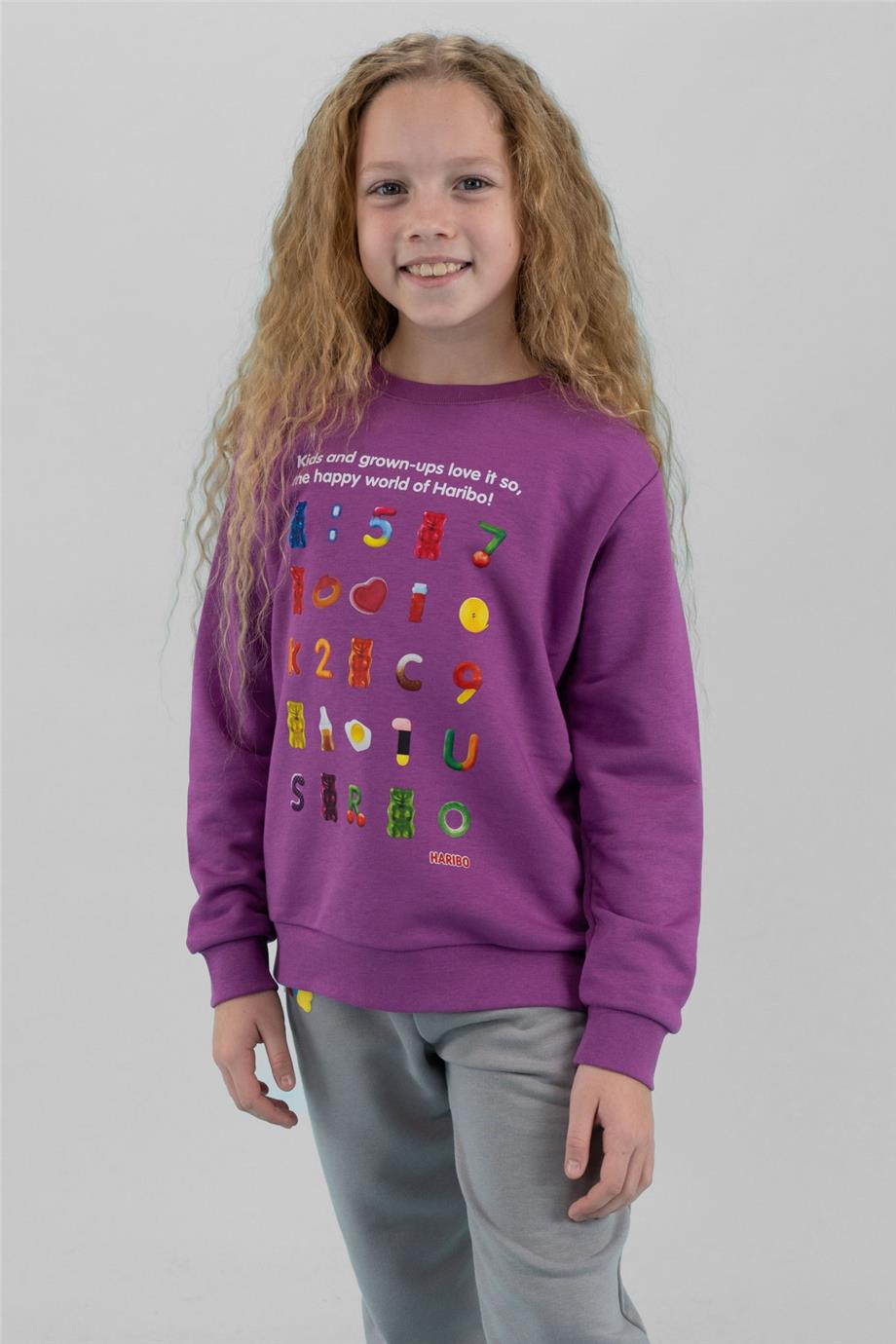 Haribo Kız Çocuk Lila Sweatshirt