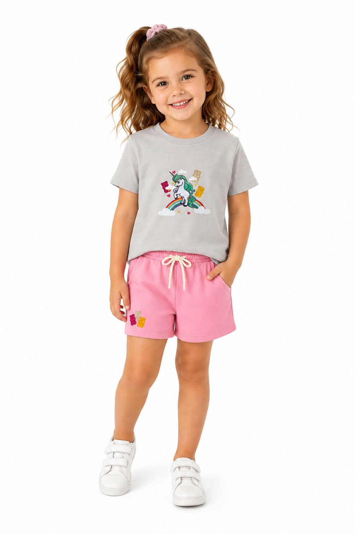 Haribo Kız Çocuk Tshirt Şort TakımHaribo Kız Çocuk Tshirt Şort Takım