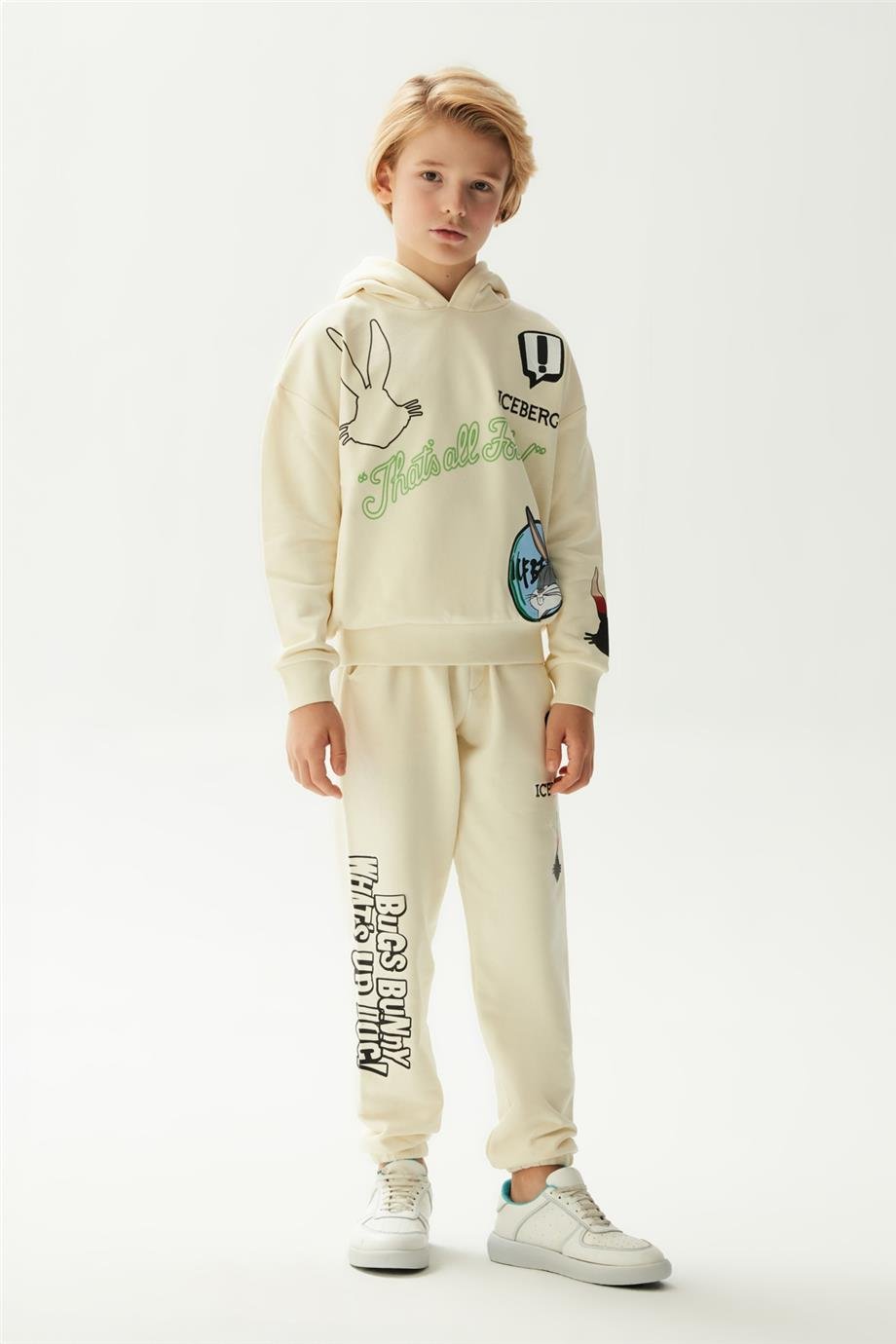 Iceberg Erkek Çocuk Kırık Beyaz Eşofman Altı