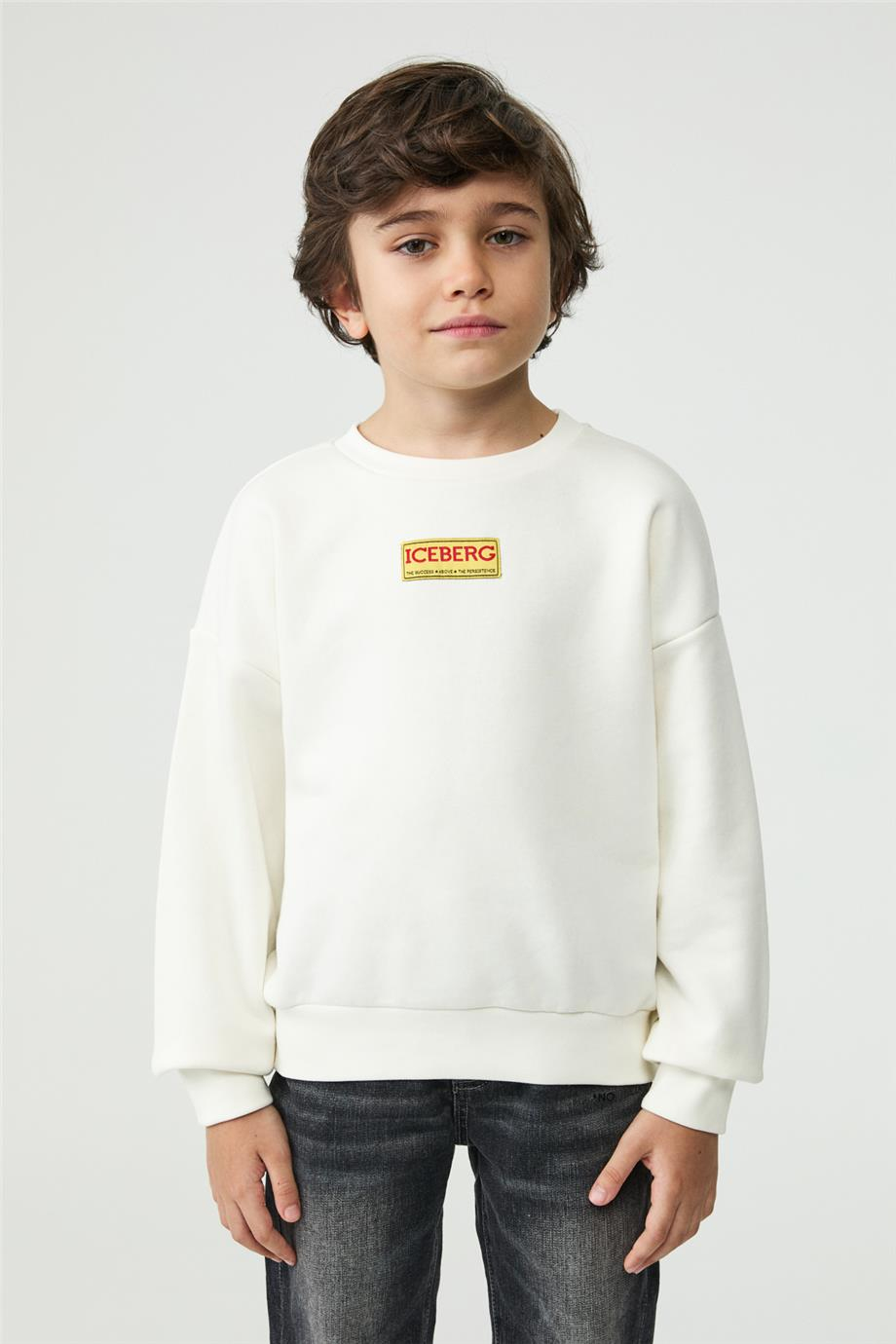 Iceberg Erkek Çocuk Kırık Beyaz SweatshirtIceberg Erkek Çocuk Kırık Beyaz Sweatshirt