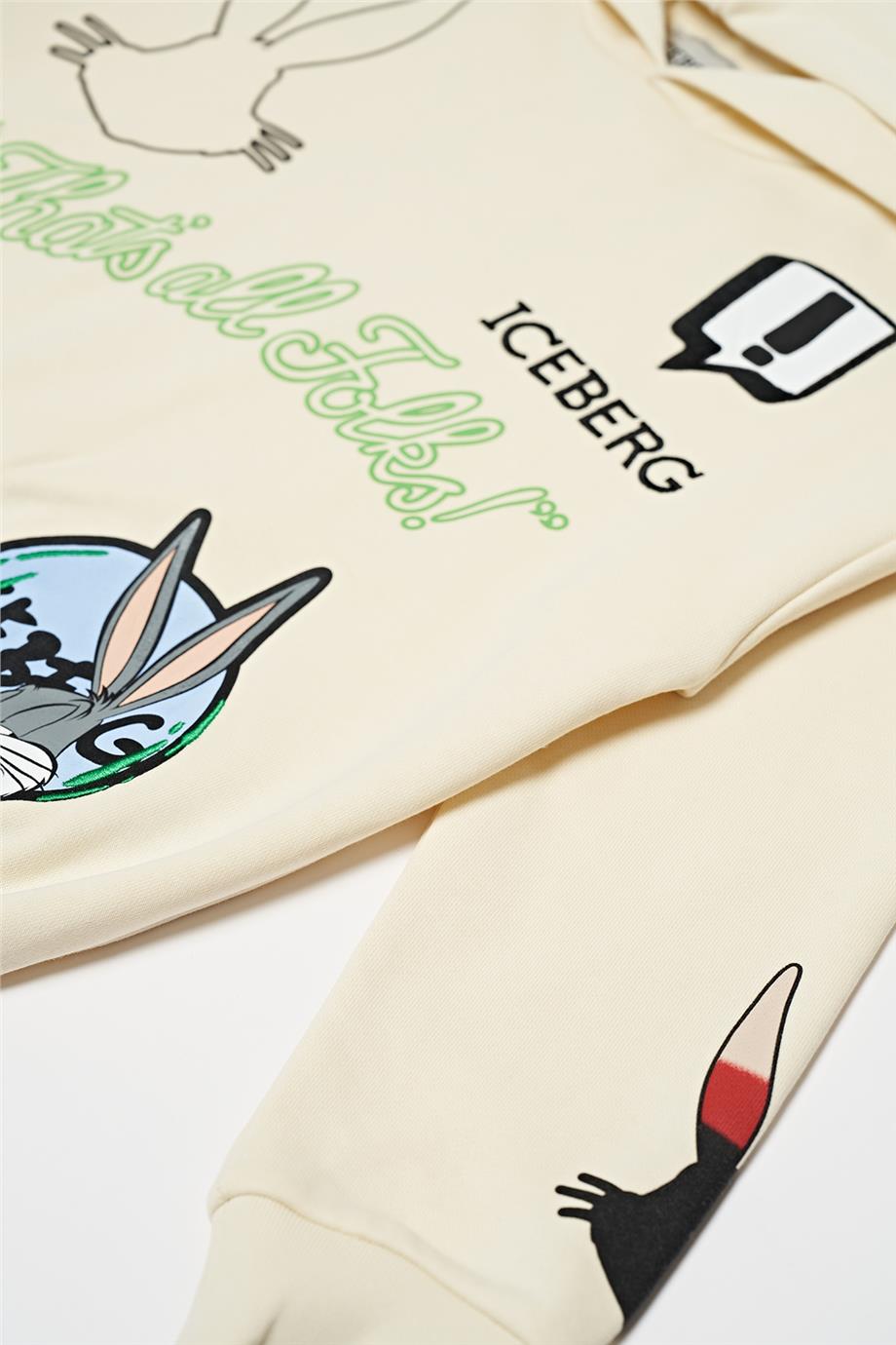 Iceberg Erkek Çocuk Kırık Beyaz Sweatshirt