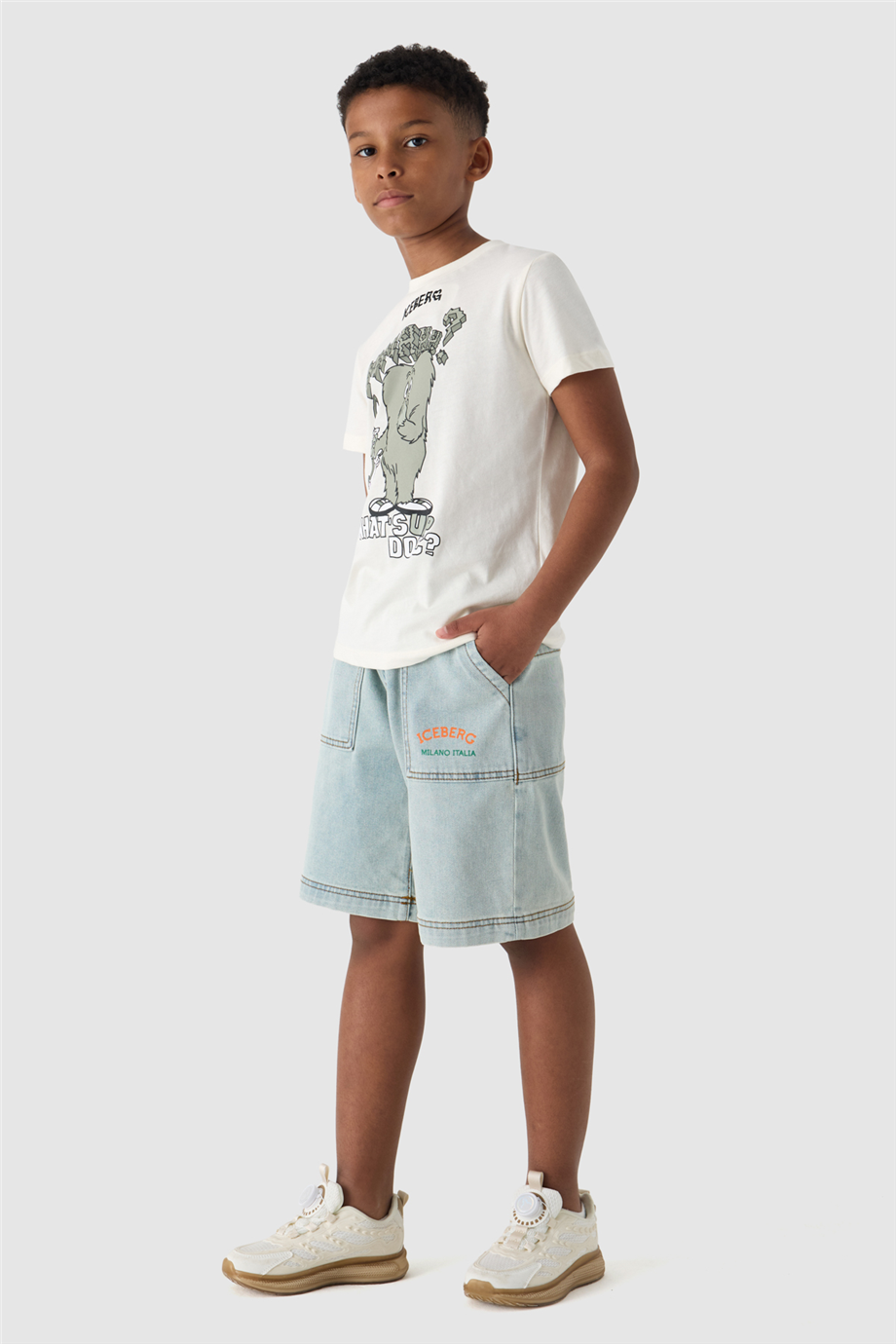 Iceberg Erkek Çocuk Kırık Beyaz TshirtIceberg Erkek Çocuk Kırık Beyaz Tshirt