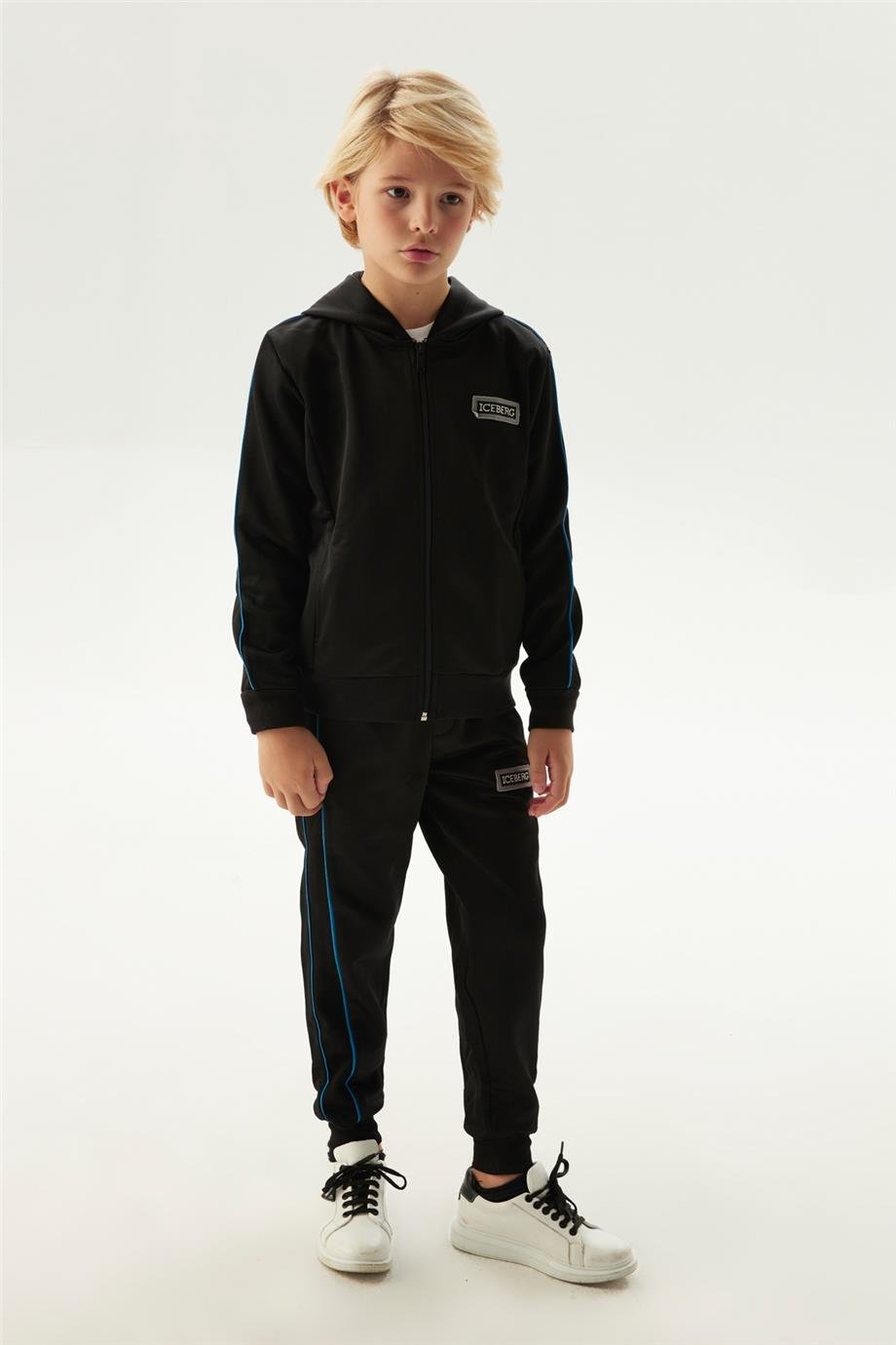 Iceberg Erkek Çocuk Siyah Eşofman Üstü