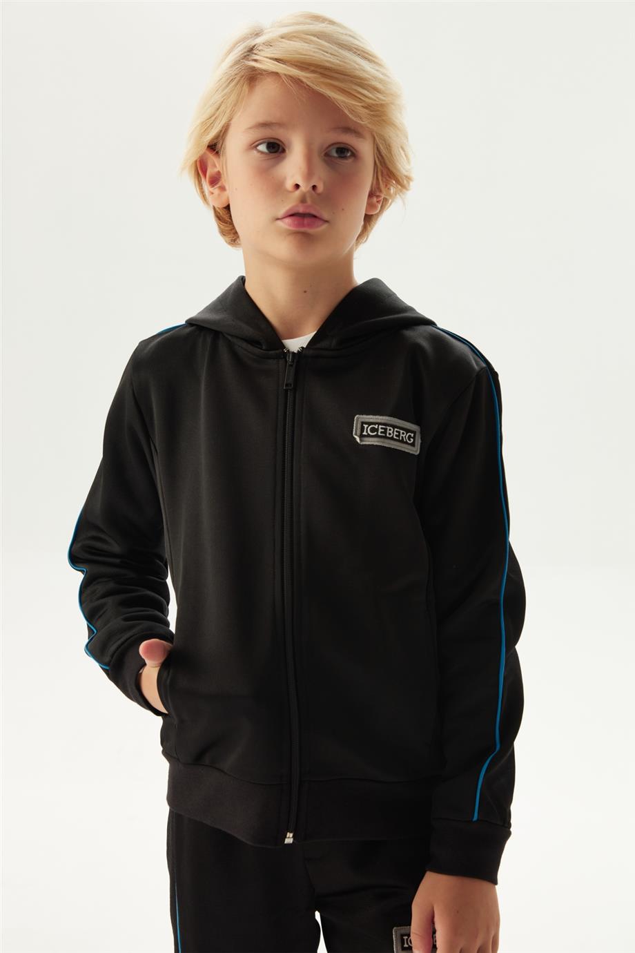 Iceberg Erkek Çocuk Siyah Eşofman Üstü