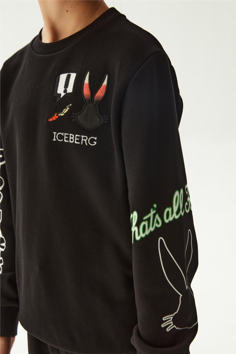 Iceberg Erkek Çocuk Siyah Sweatshirt