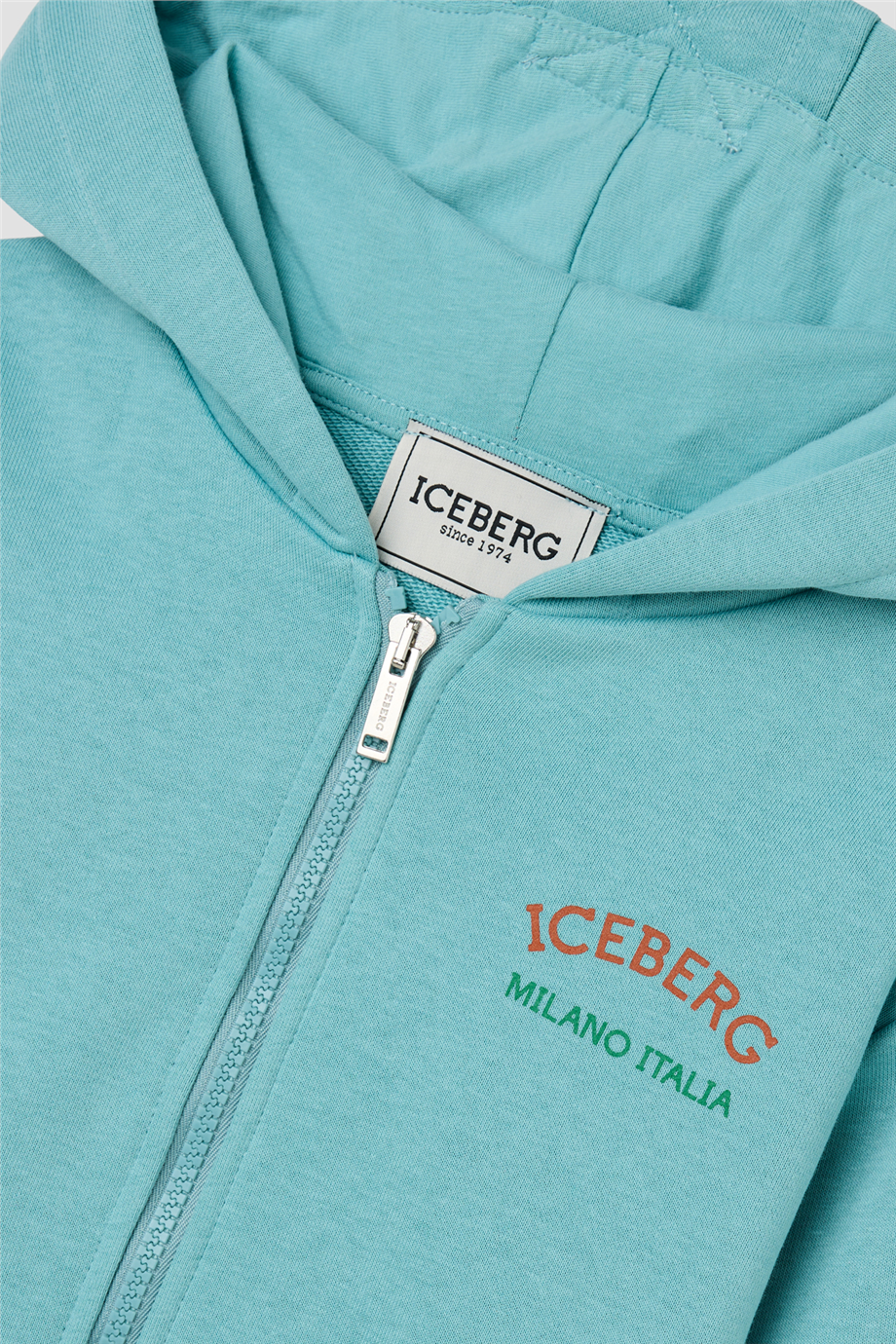 Iceberg Erkek Çocuk Yeşil Eşofman ÜstüIceberg Erkek Çocuk Yeşil Eşofman Üstü